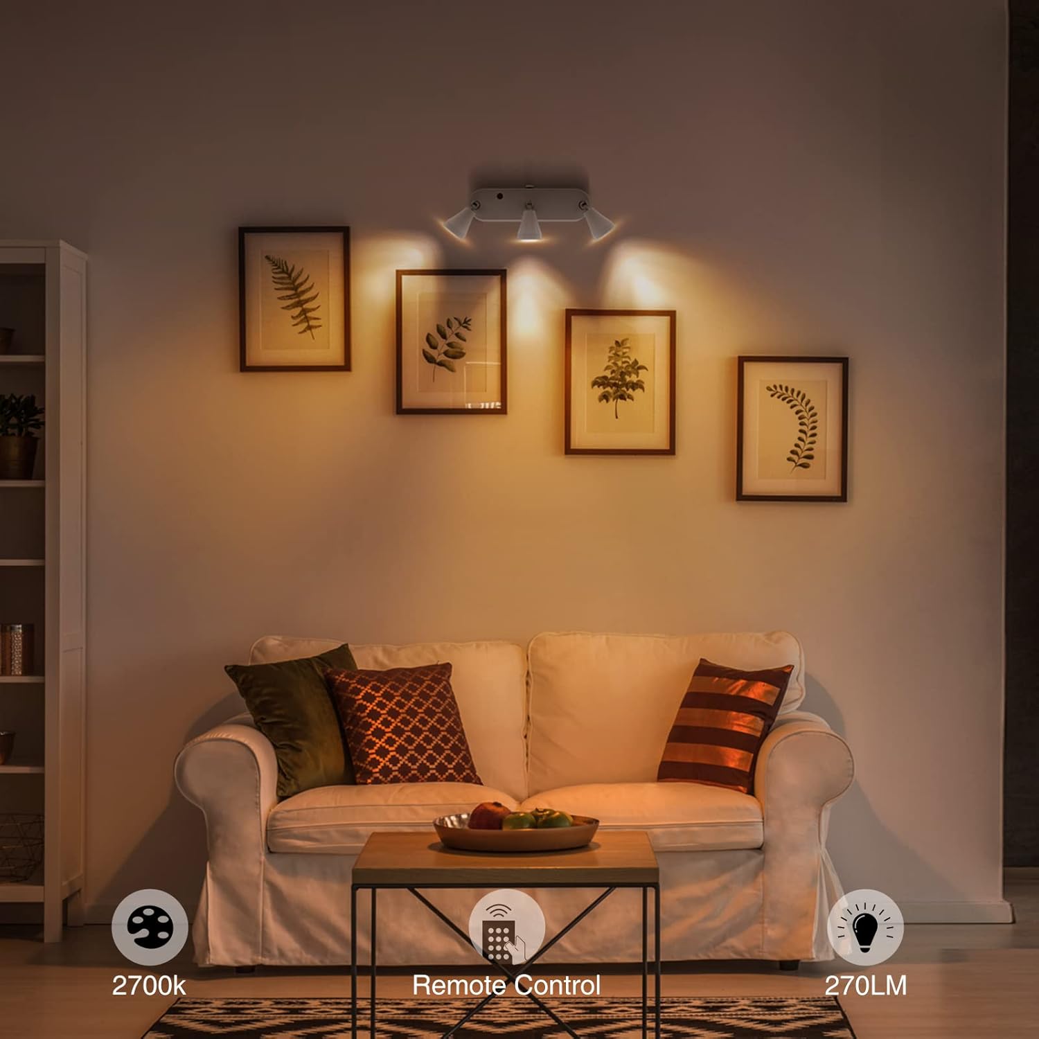 Olafus 2 Pack Wireless Picture Light with Remote Control 1