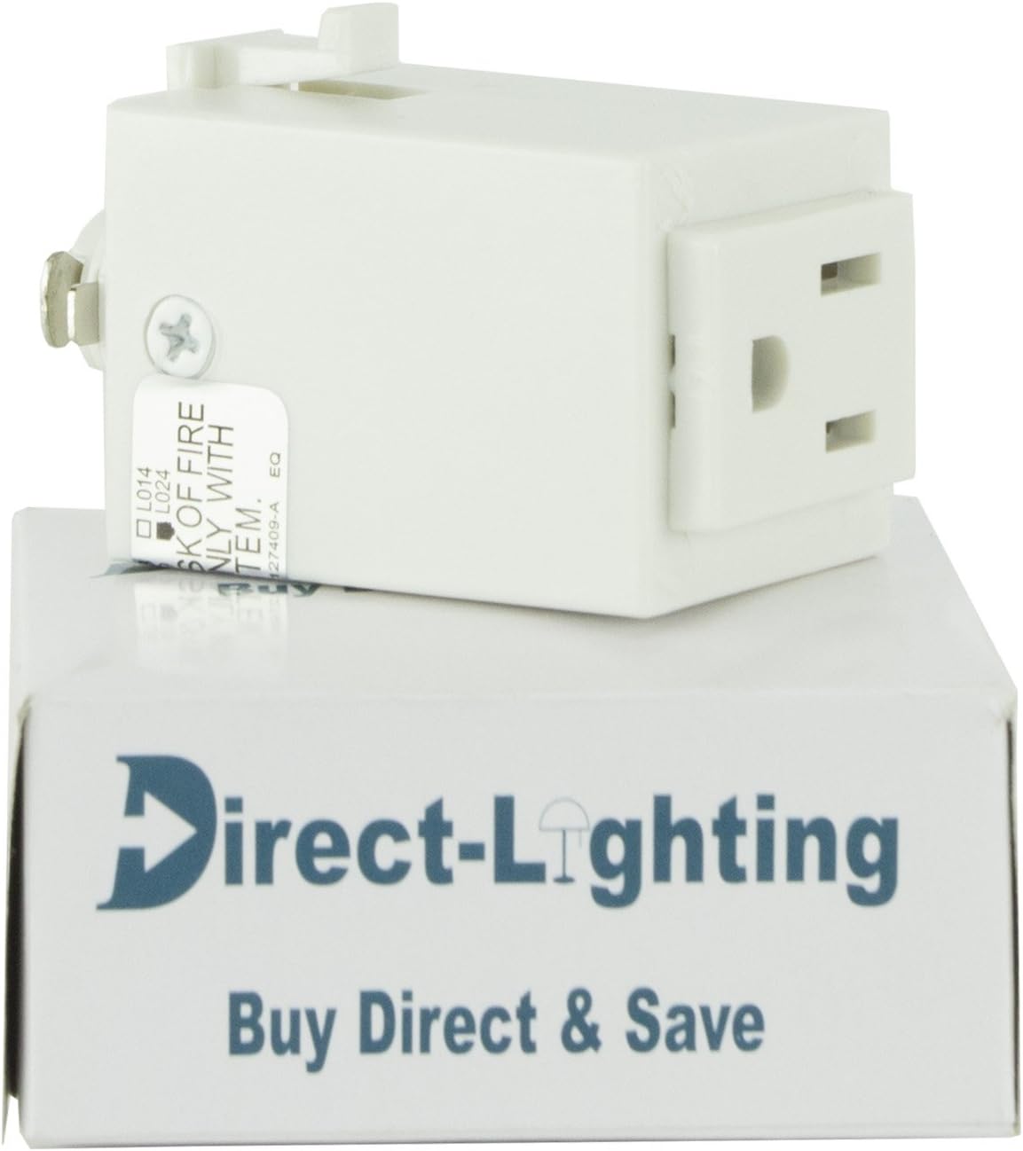 H System Track Outlet Adapter H860 White 1