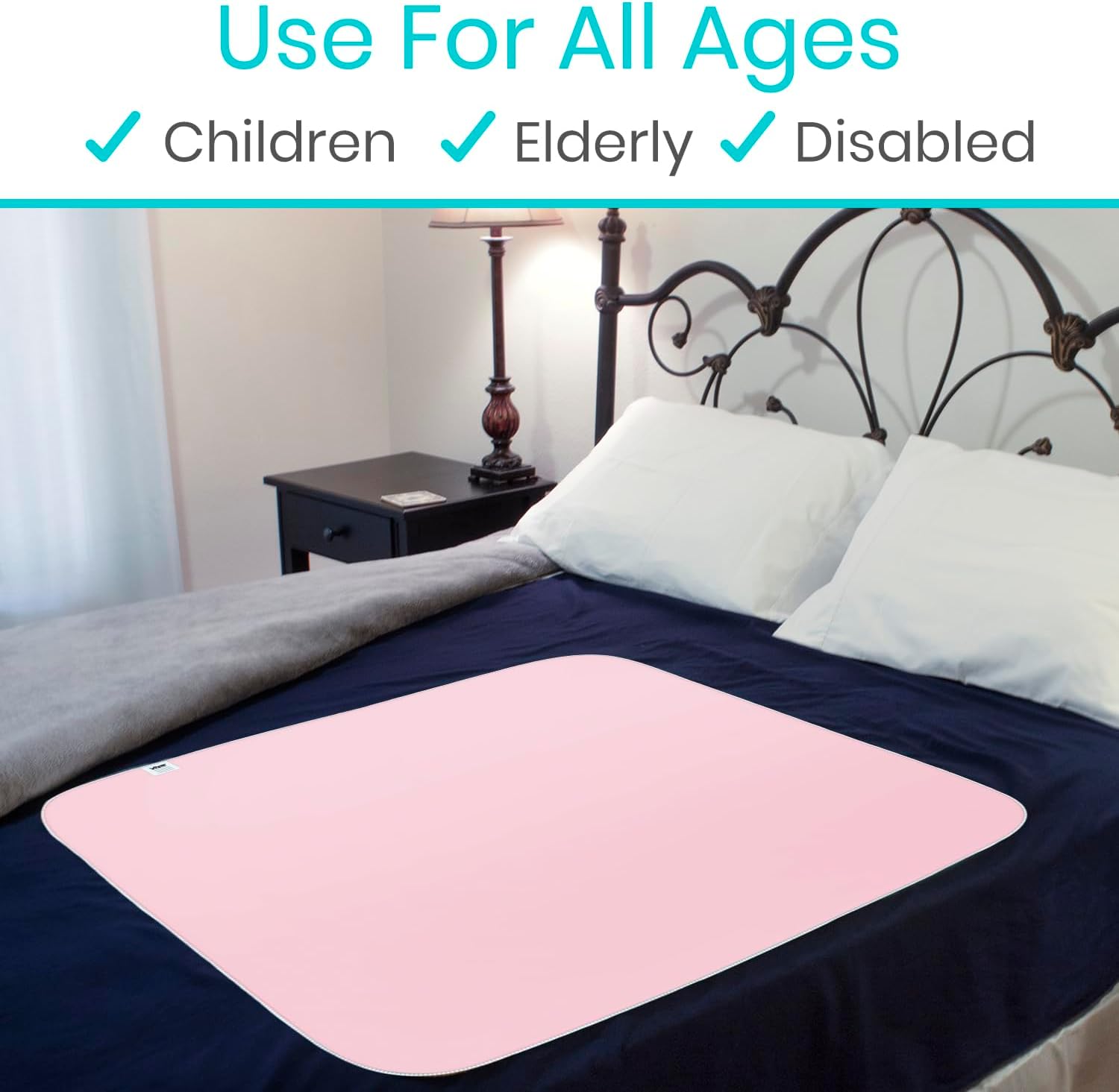 Vive Reusable Waterproof Bed Pad for Incontinence - 34 x 52