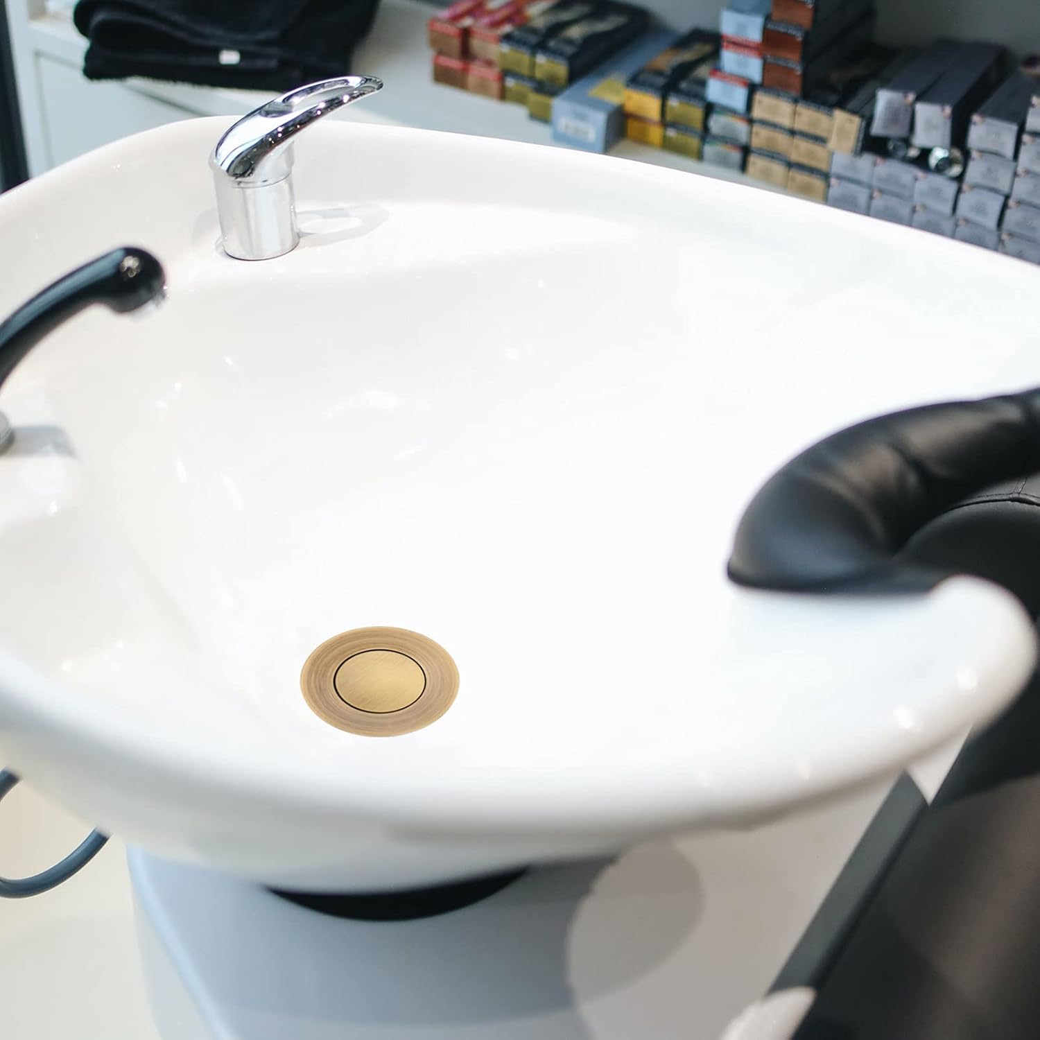 Artibetter Copper Sink Drain Strainer with Overflow Prevention 1