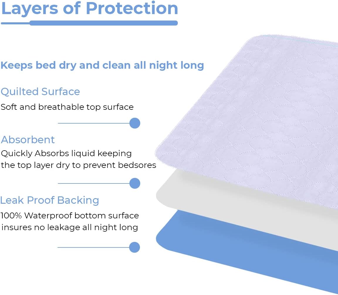 Avalon Care Washable Bed Pads 34x36 Inches Pack of 4 1