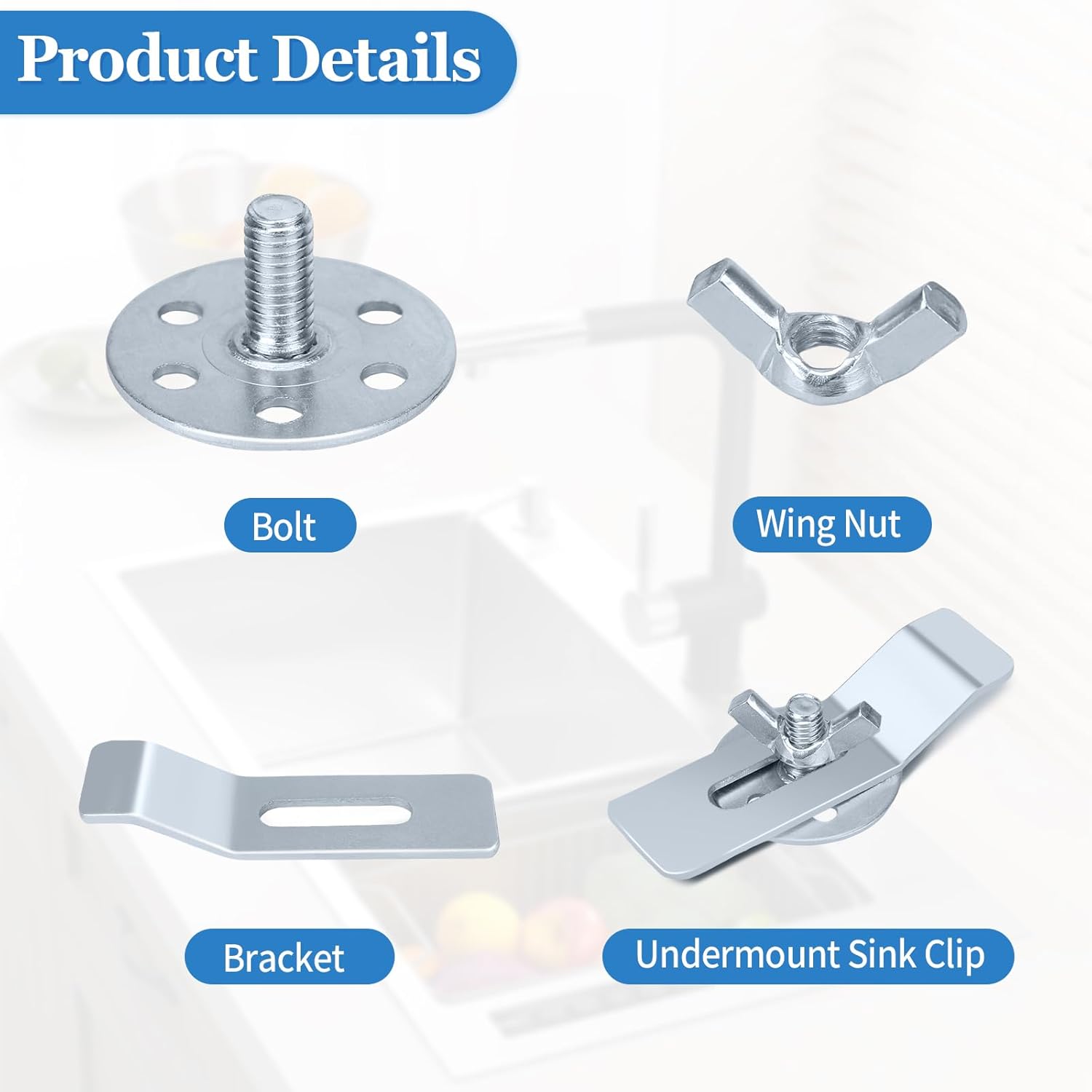 ChangTa Undermount Sink Clips 10 Pack Heavy Duty Epoxy Brackets