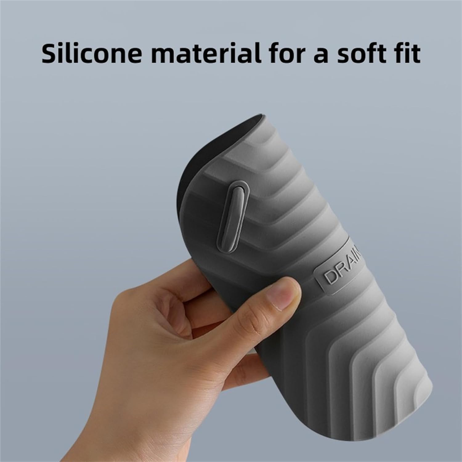 MAOYONG Square Silicone Drain Cover 59 Inch 2PCS Grey