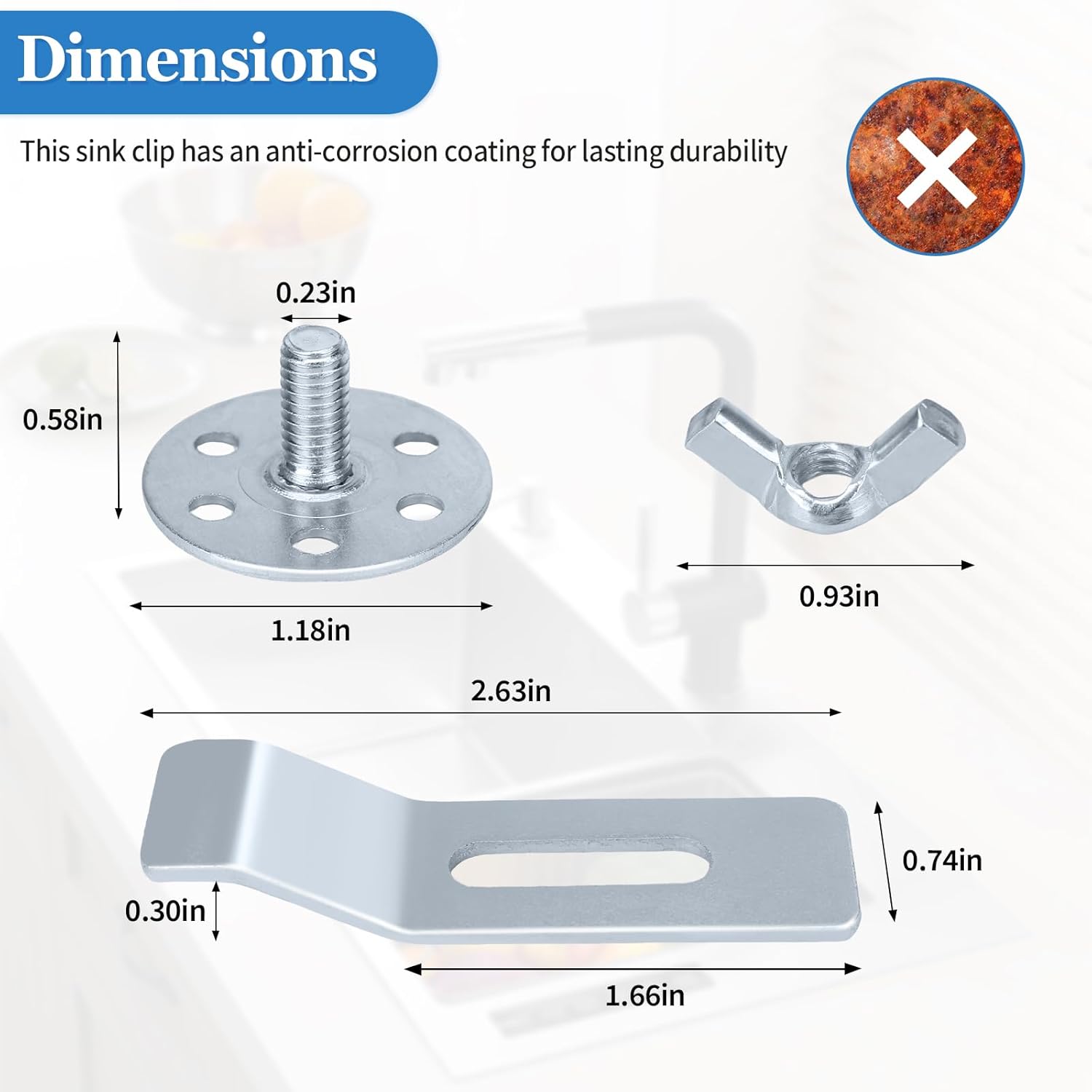 ChangTa Undermount Sink Clips 10 Pack Heavy Duty Epoxy Brackets