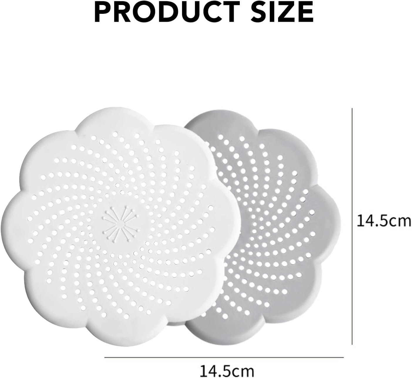 SOBERNA Drain Hair Catcher 2 Packs Gray White