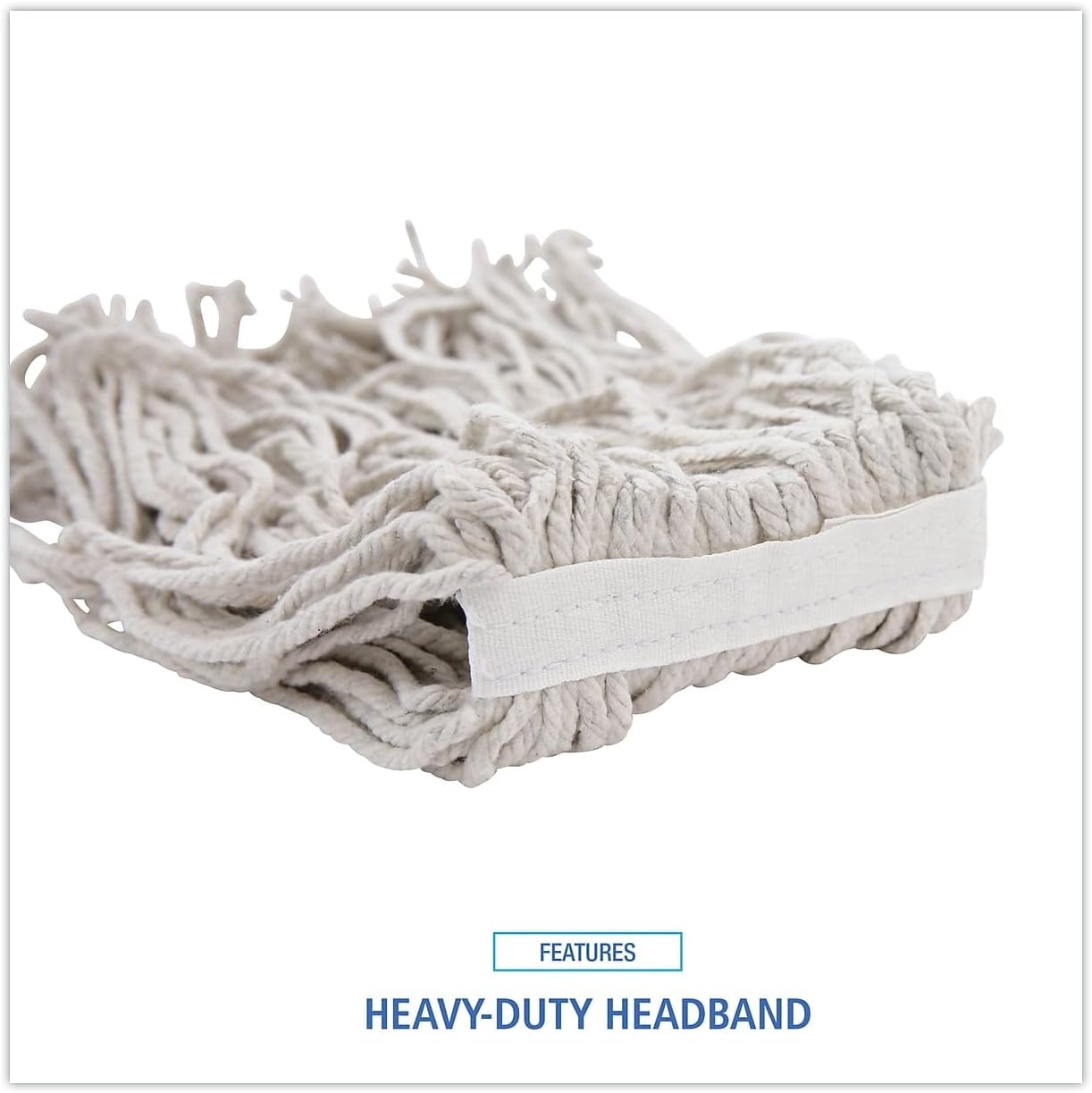Boardwalk 4-Ply 16 Cotton Cut-End Mop Head - White 12Carton