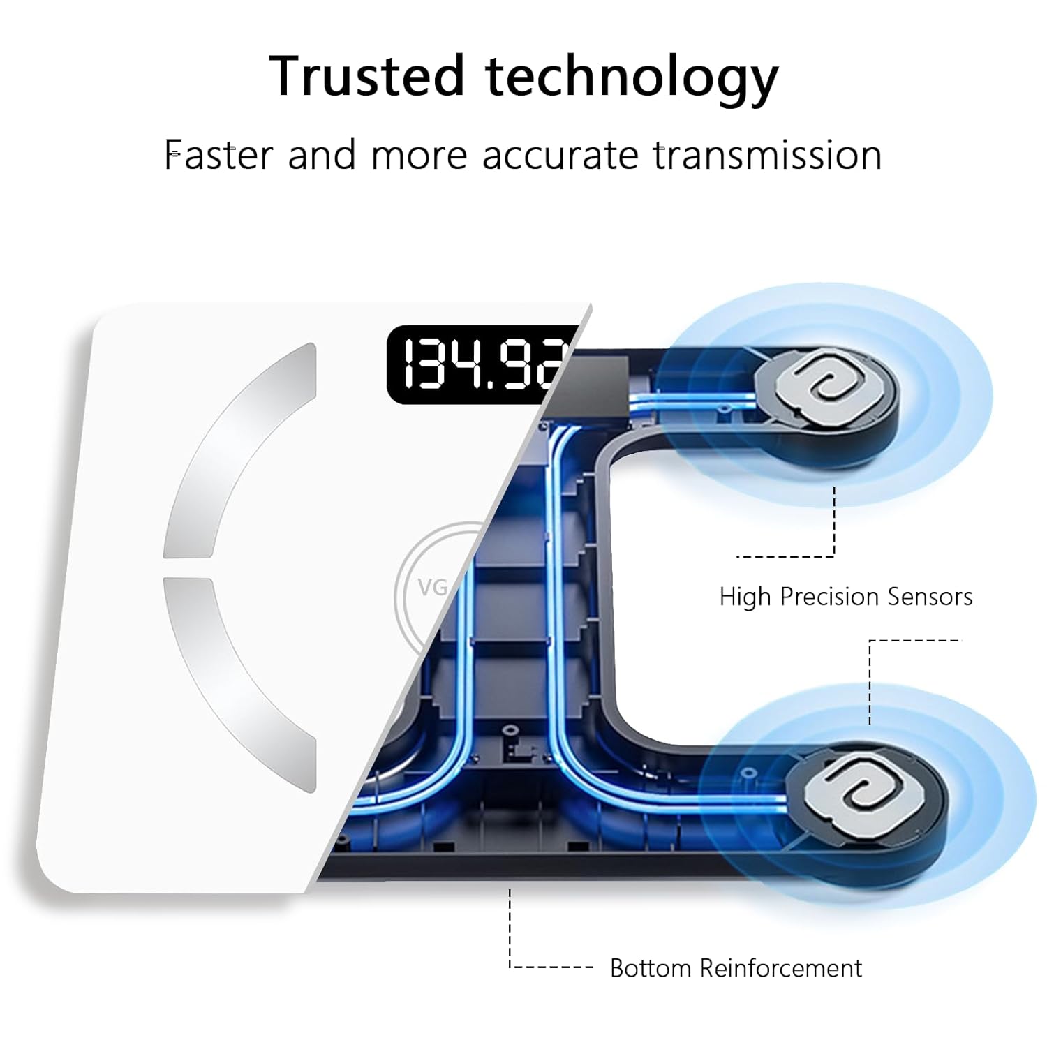 VGASHARE Weight Scale with LED Display and 400 lb Capacity