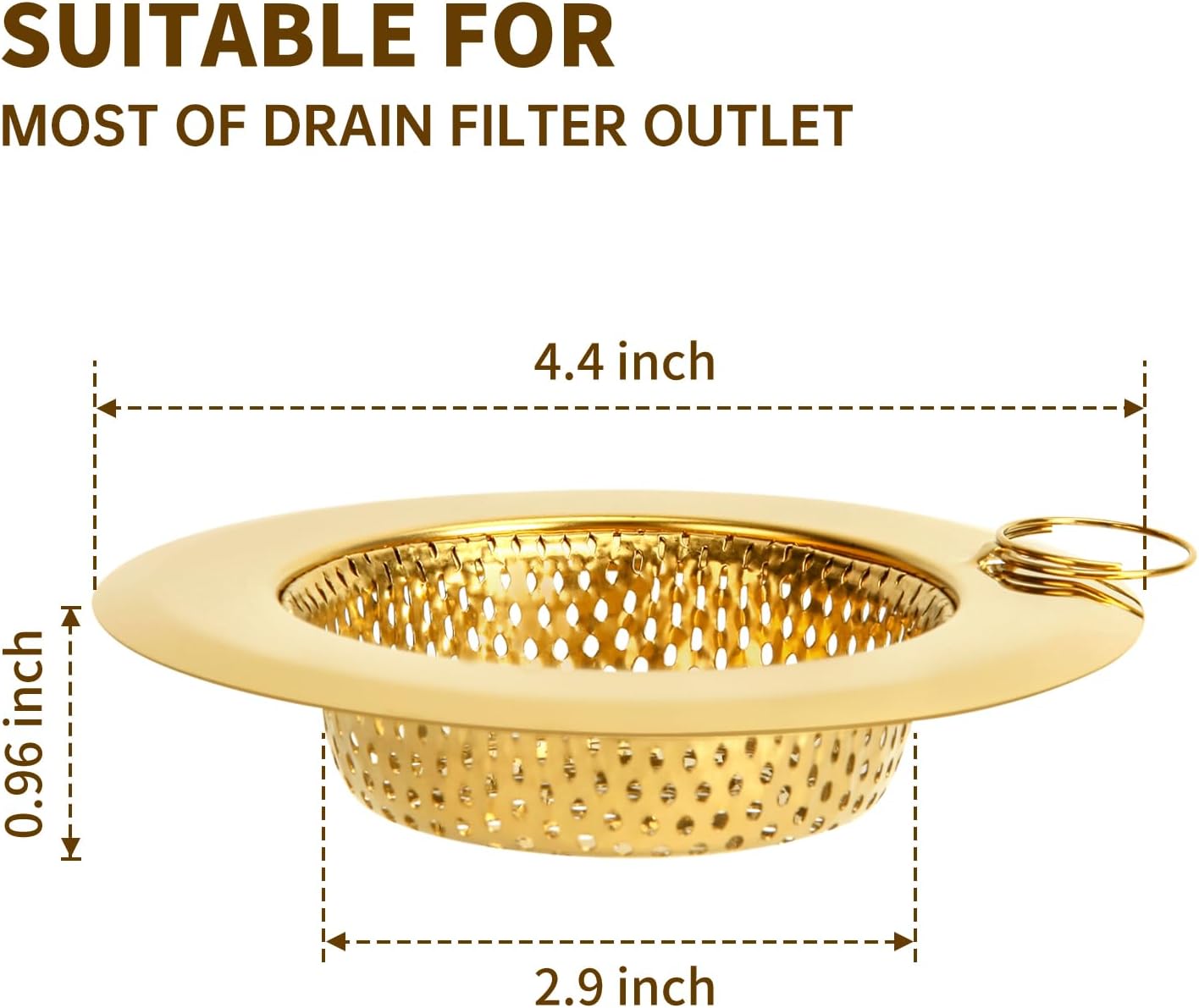 Blueden 2 Pack Stainless Steel Sink Strainers with Pull Ring 1