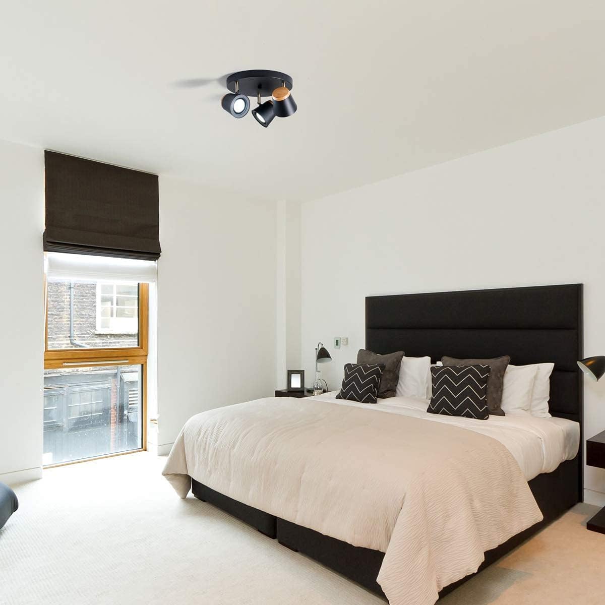 TeHenoo 3-Light Ceiling Light with Natural Bamboo Detail