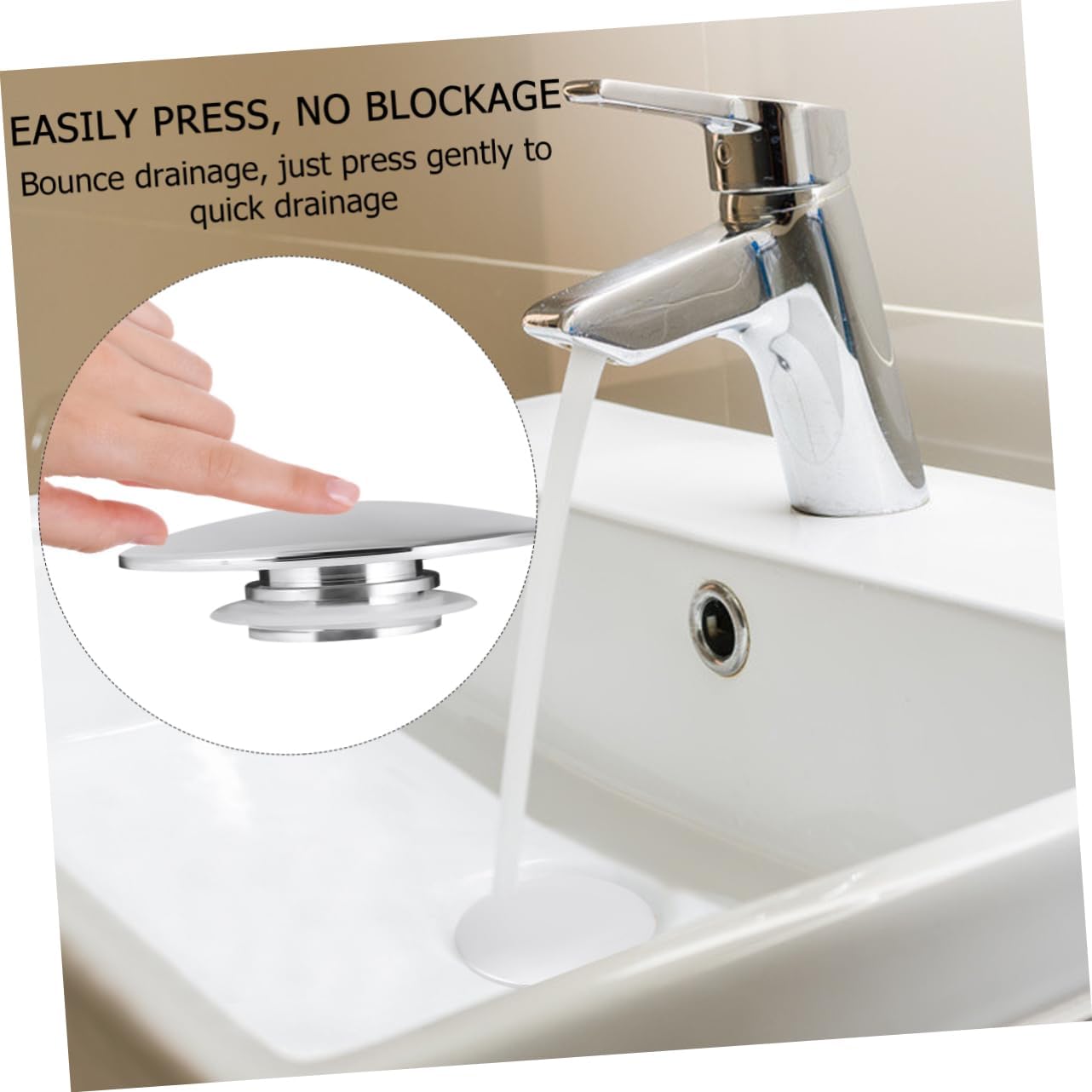 Homoyoyo Bathtub Drain Plug Cover Pop-up Strainer