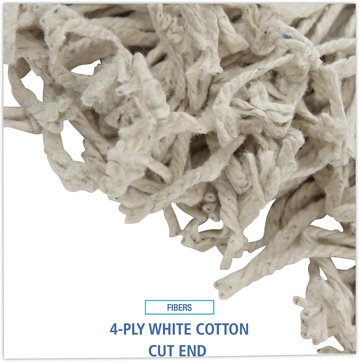 Boardwalk 4-Ply 16 Cotton Cut-End Mop Head - White 12Carton