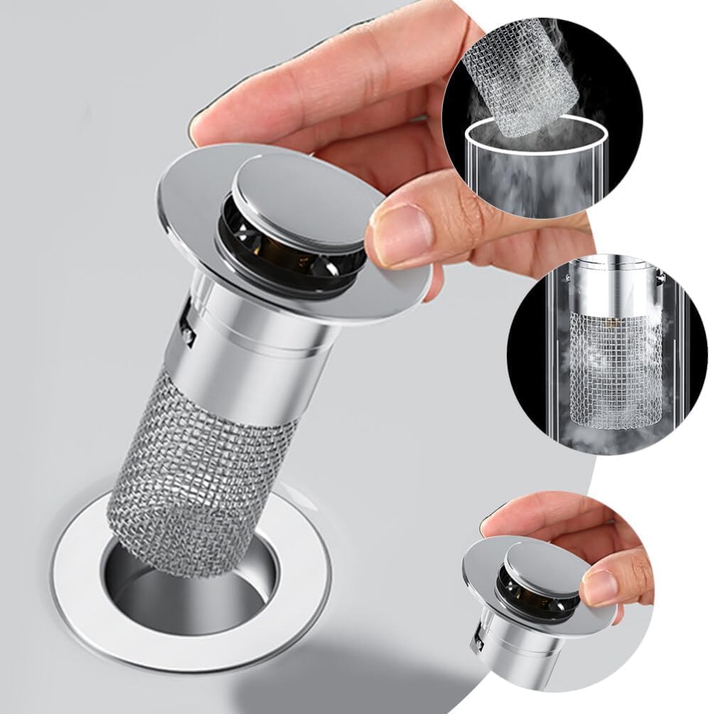 Joes Drainer Sink Strainer Stopper - Universal Kitchen and Bathroom Drainage Replacement
