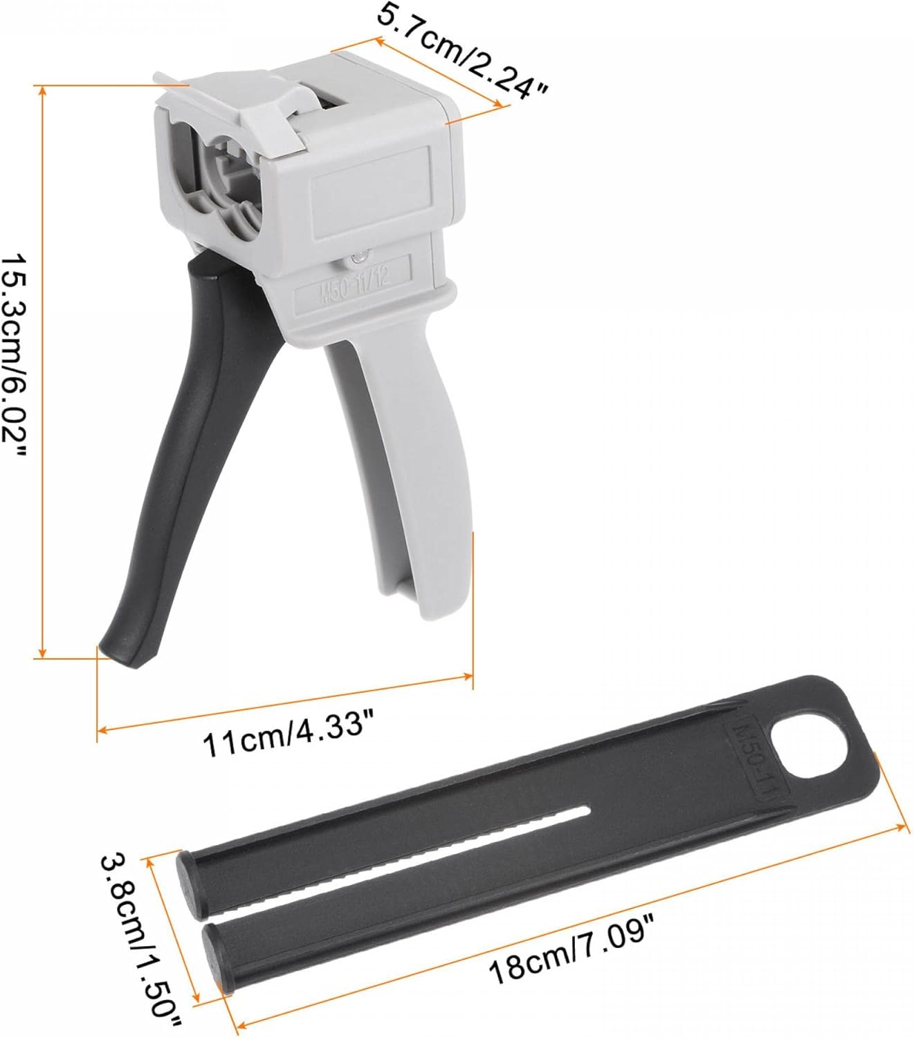 uxcell 50ml Epoxy Resin Mixing Dispenser Gun 11 Ratio