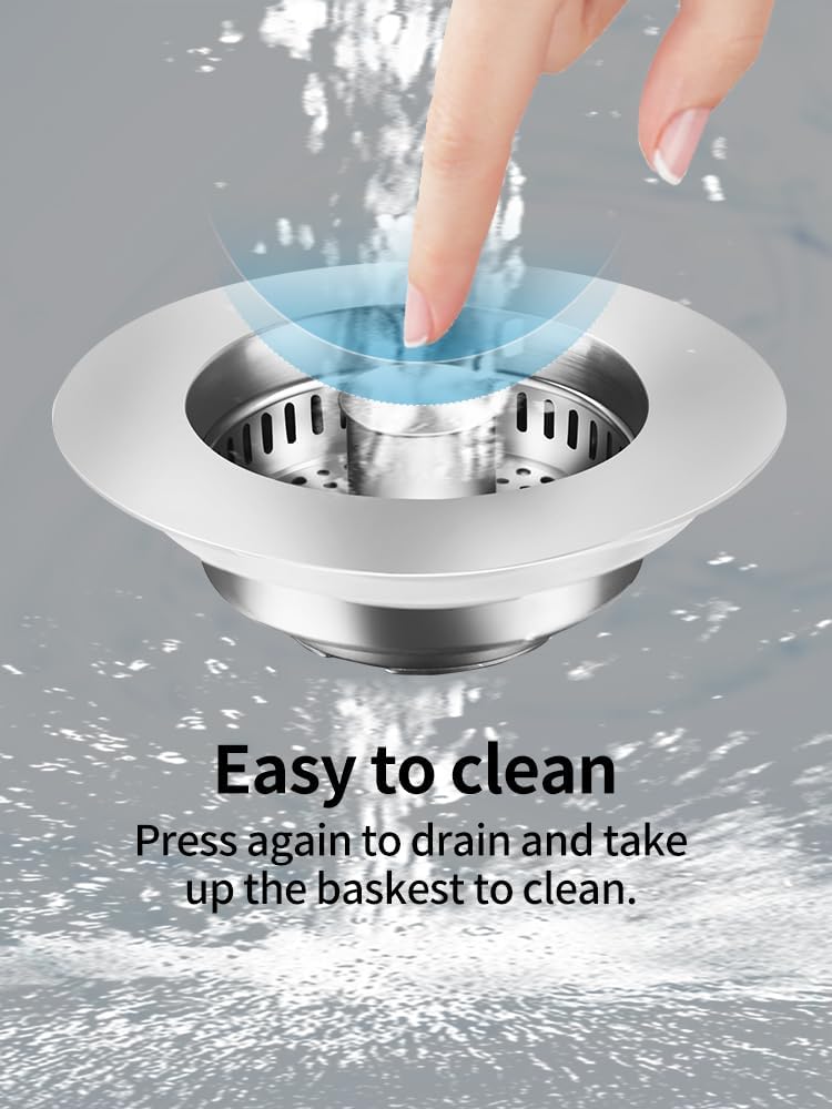 Upgraded 3 in 1 Kitchen Sink Drain Strainer