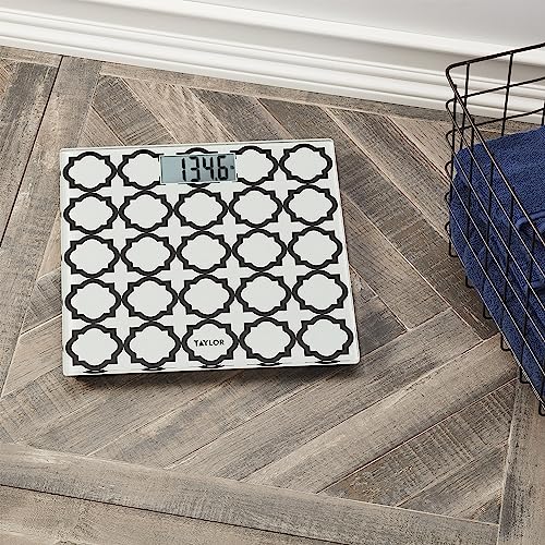 Taylor Glass Digital Bath Scale White Lattice 100 Count