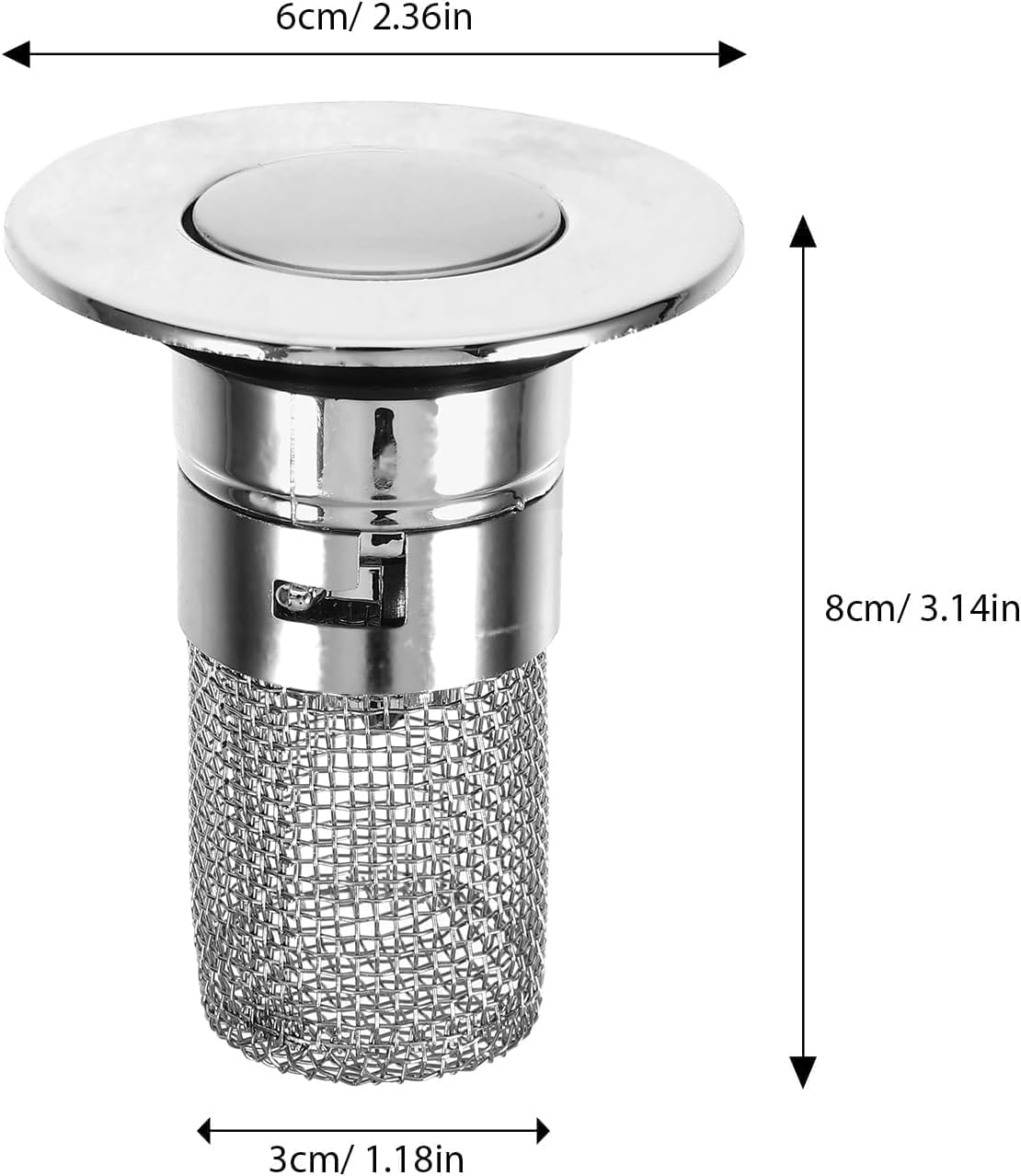 Joes Drainer Sink Strainer Stopper - Universal Kitchen and Bathroom Drainage Replacement