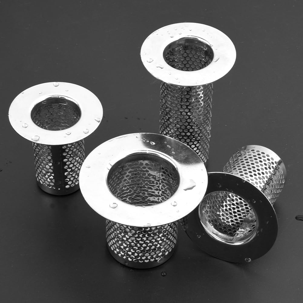 Tookie 4 Pack Stainless Steel Hair Catcher Drain Strainer