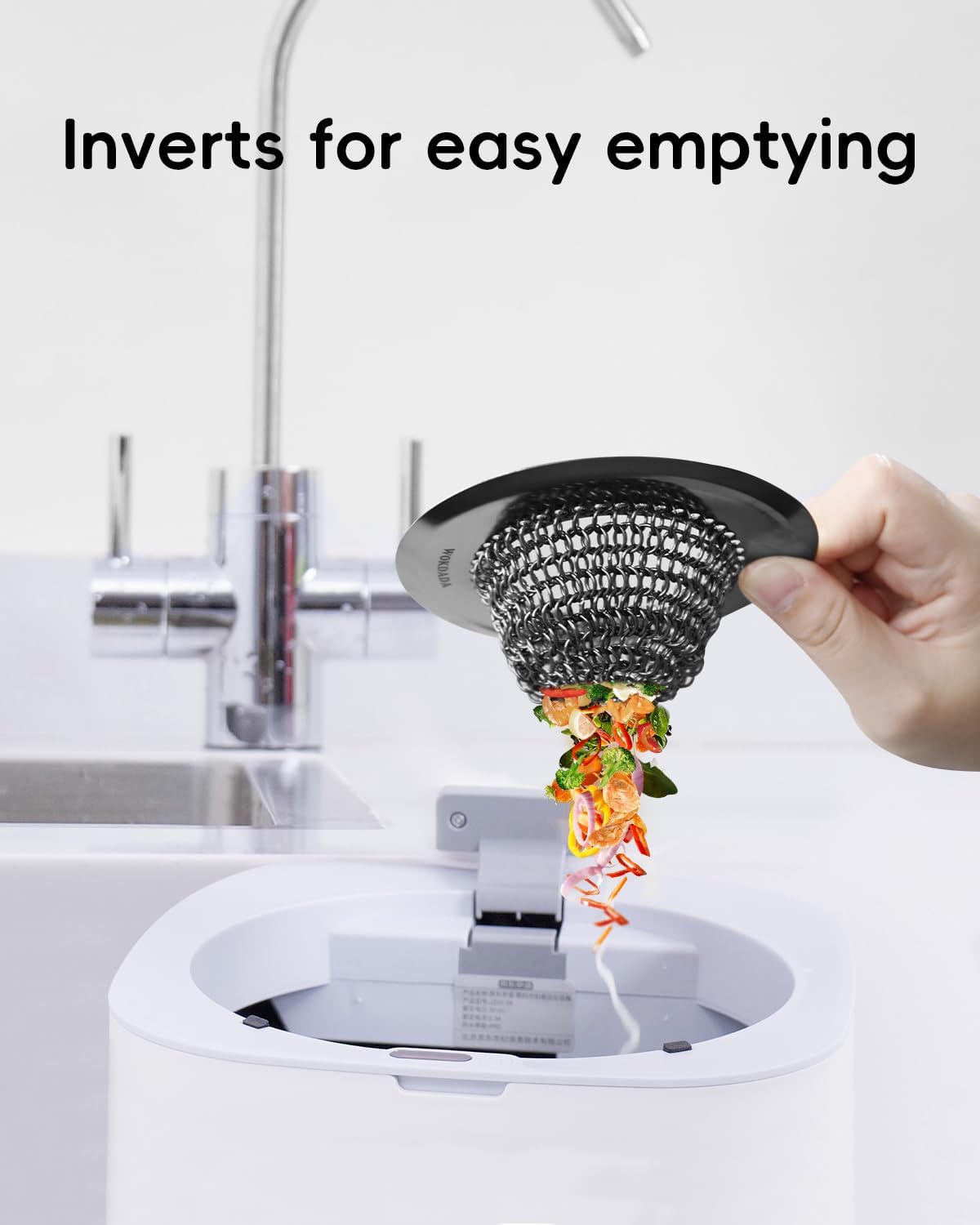 Wokdada Black Reversible Sink Strainer with 304 Stainless Steel