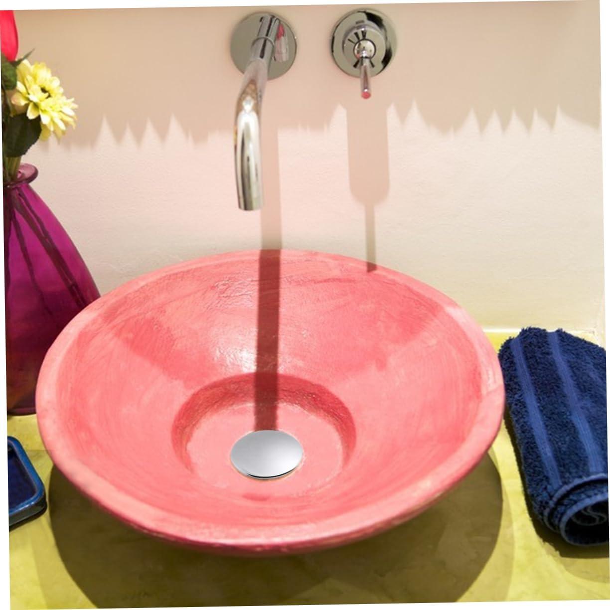 LIFKOME Zinc Alloy Tub Drain Stopper Cover 1