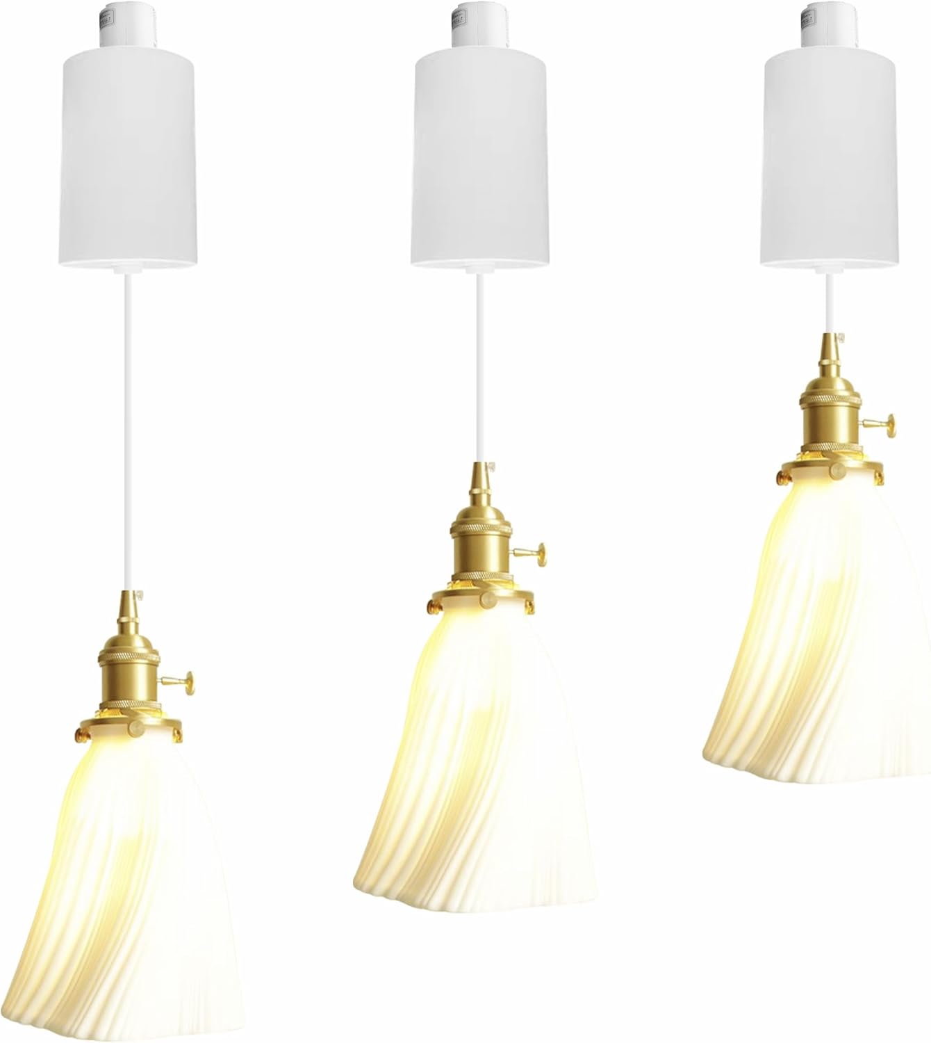 Adjustable Height Vintage Copper Track Pendant Light