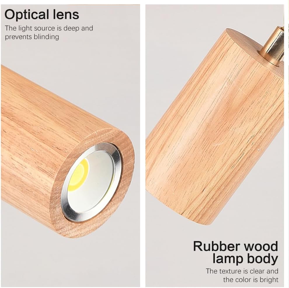 Modern Wood LED Ceiling Spotlight Kit Adjustable