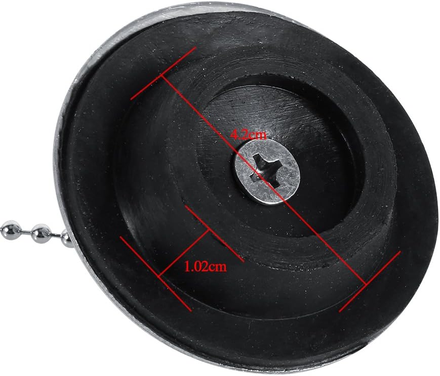 Asixx Chrome Drain Stopper with Chain for Sink and Bathtub