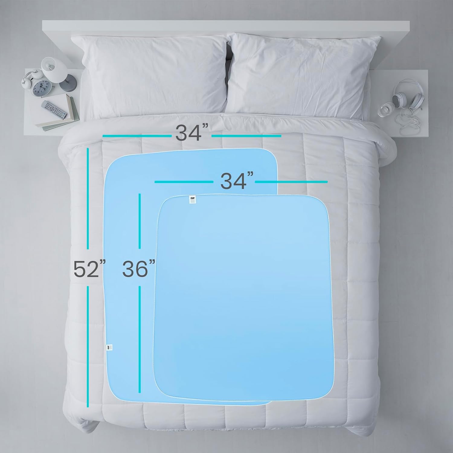 Vive Reusable Waterproof Bed Pad for Incontinence