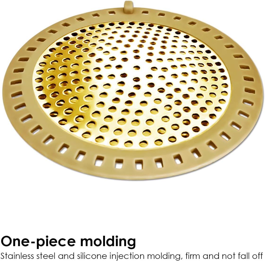 2PCS Hair Catcher Shower Drain Cover with Silicone and Stainless Steel