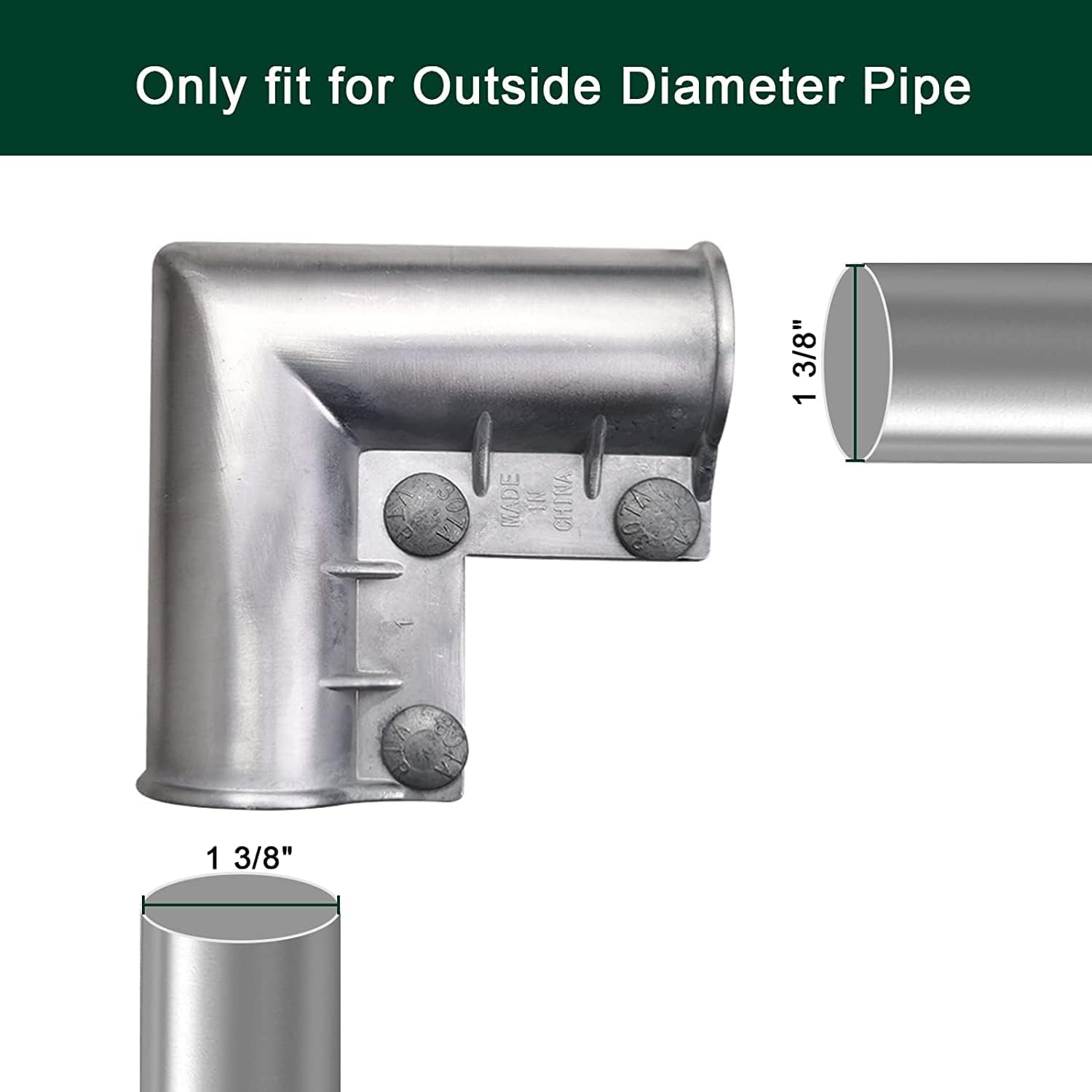 Quantfire Aluminum Chain Link Gate Corner 12-Pack