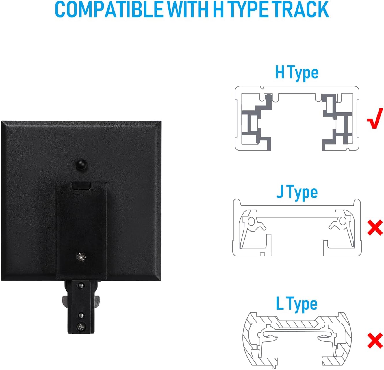 LEONLITE H Track Power Feed Connector with Cover 1