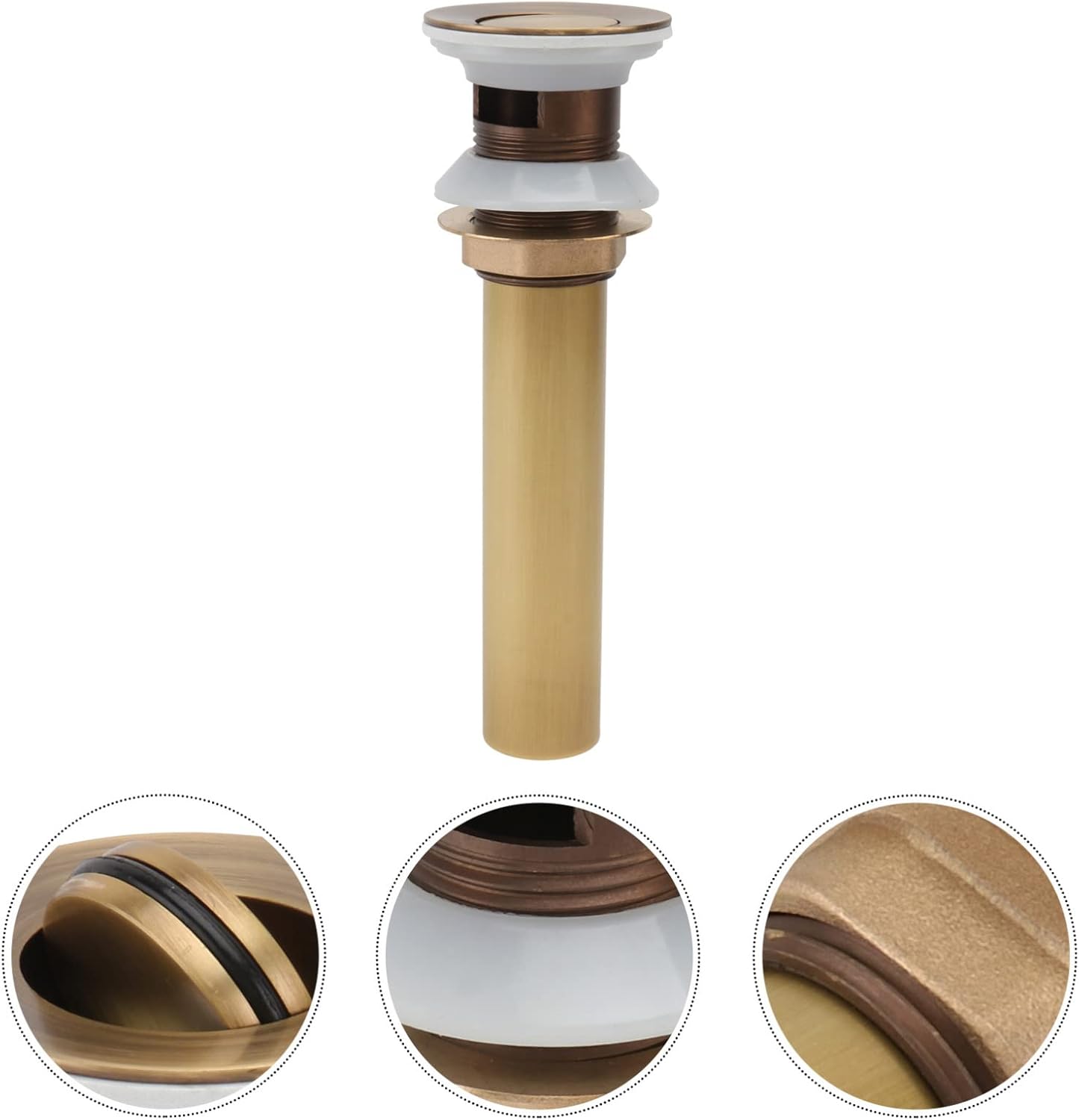 Artibetter Copper Sink Drain Strainer with Overflow Prevention 1