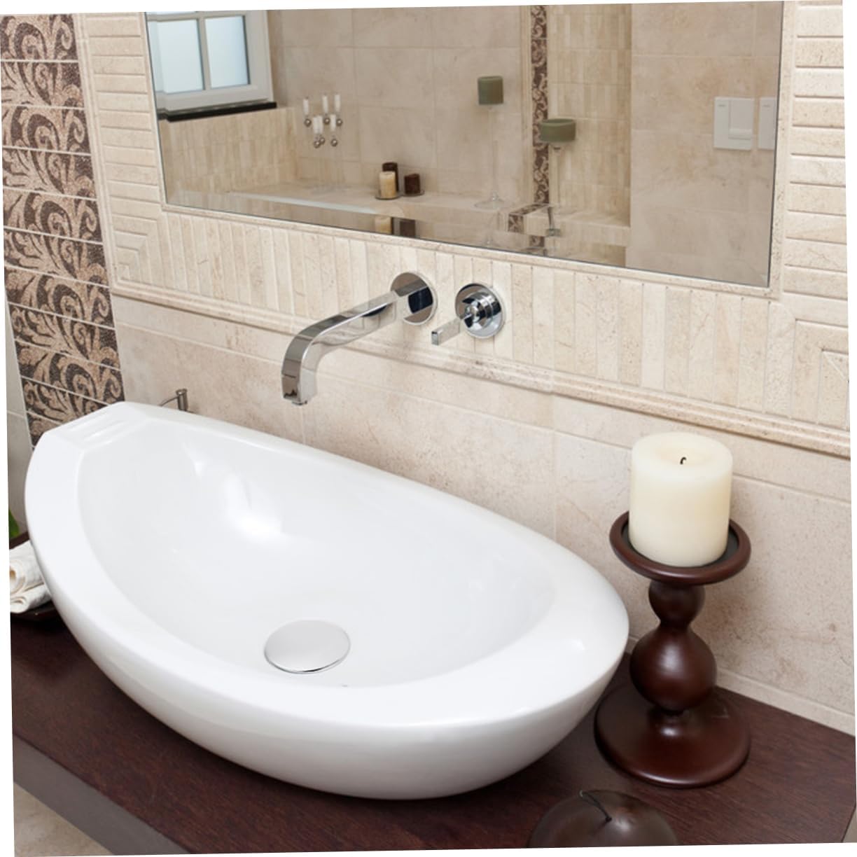 TOBBOMEY Pop-up Drain Cover for Sink and Bathtub