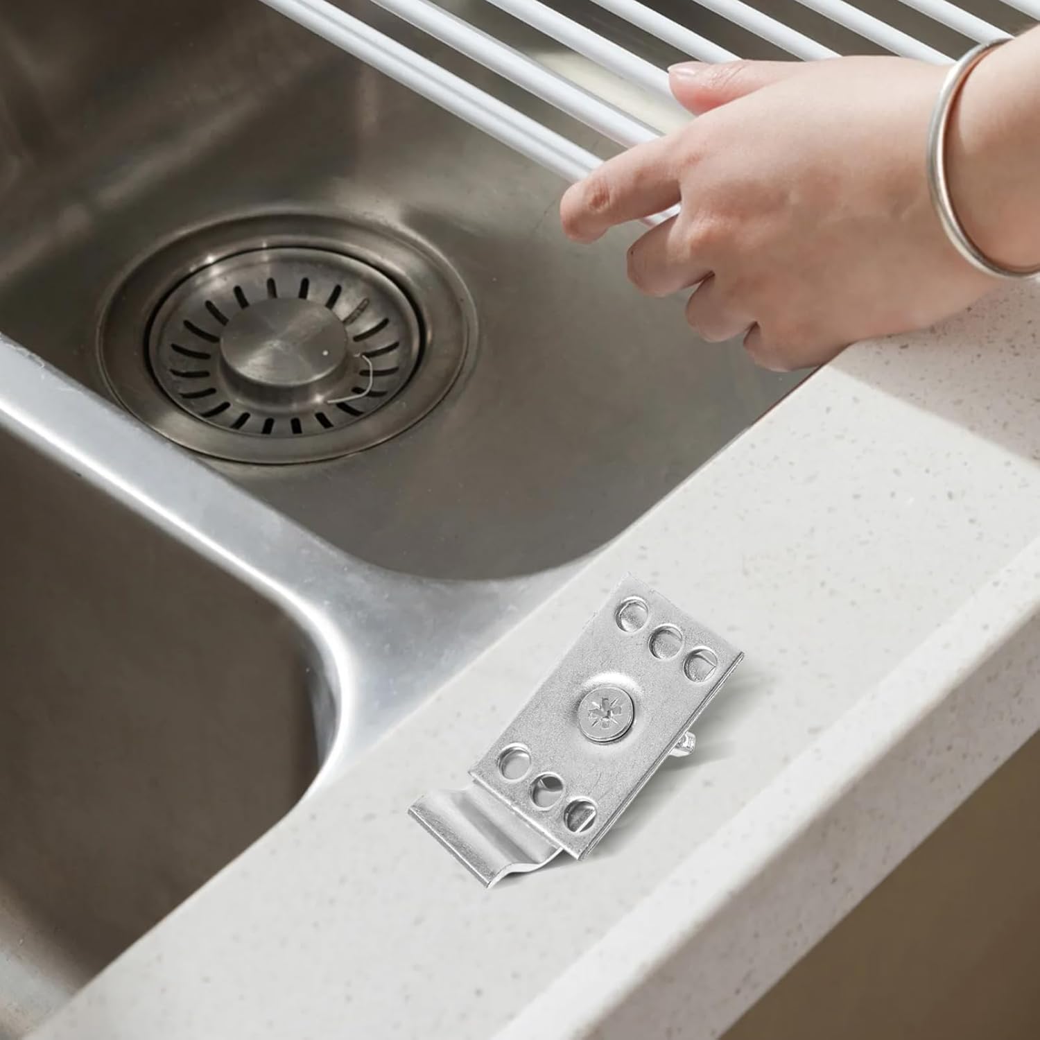 Gadpiparty 48 Sets Stainless Steel Sink Clips Kit 1