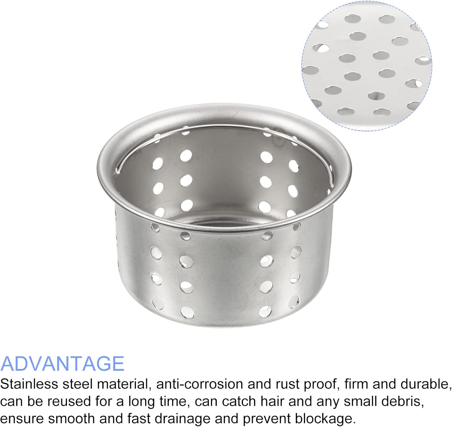METALLIXITY Kitchen Sink Strainer with Hair Catcher