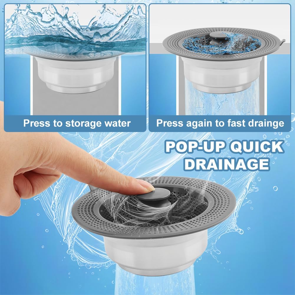 Homfanseec Kitchen Sink Drain Strainer with Deodorant
