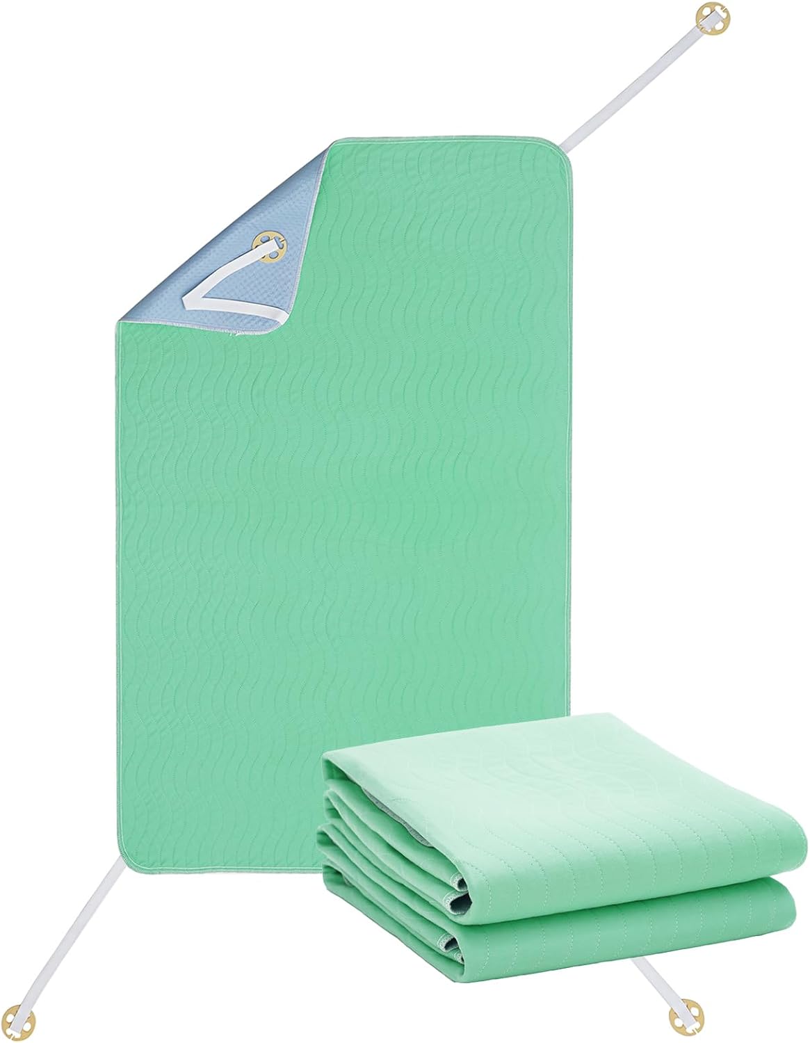 YEERSWAG Reusable Waterproof Bed Pads 2 Pack Green