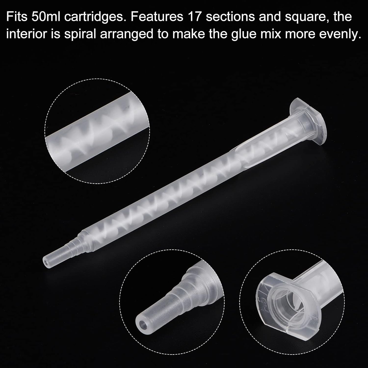 Uxcell 20 Pcs Epoxy Static Mixer for AB Glue