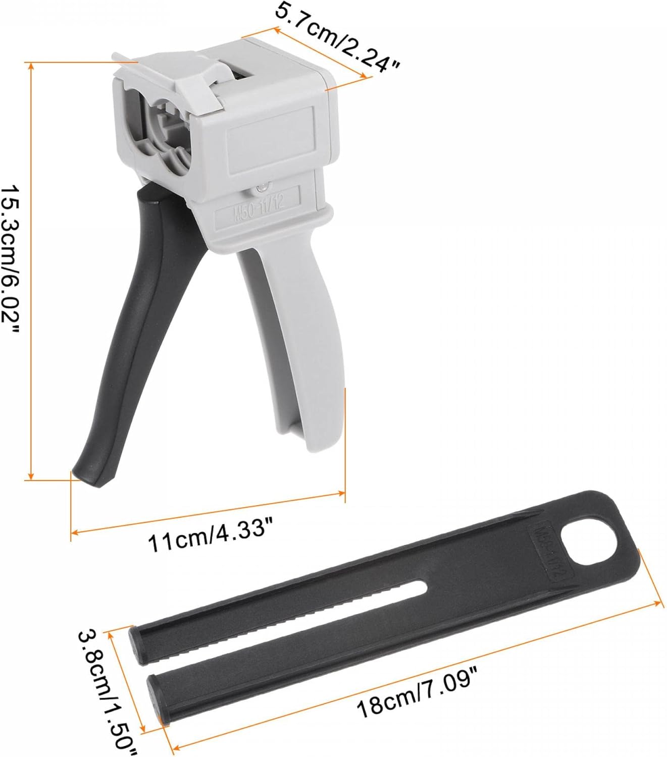 Uxcell 50ml AB Epoxy Resin Mixing Gun 21 Ratio