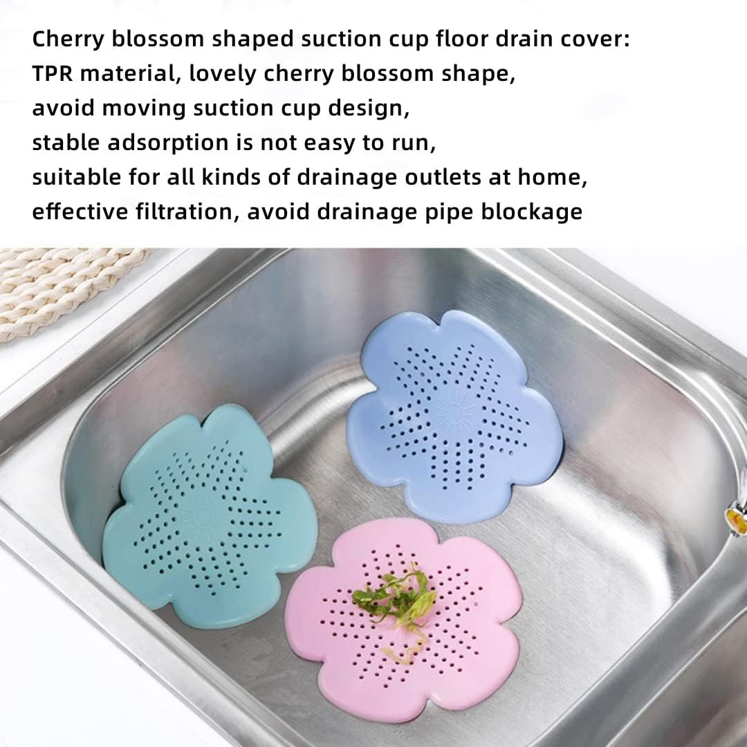 Creative Cherry Blossom Silicone Drains for Kitchen and Bath
