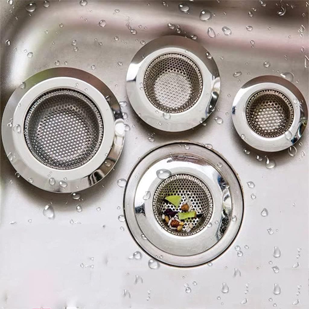 JYYHSF 4Pcs Stainless Steel Drain Hair Catcher for Kitchen and Bathroom
