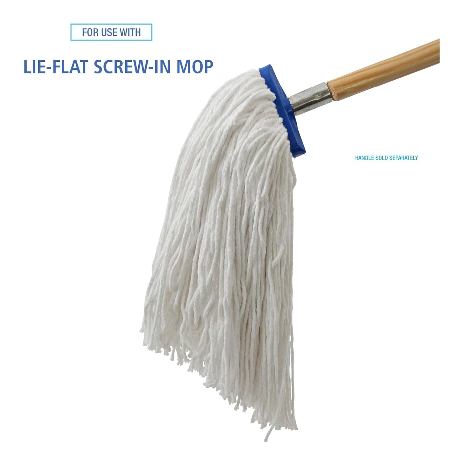 Boardwalk BWK720R 20 oz Lie-Flat Rayon Mop Head - White