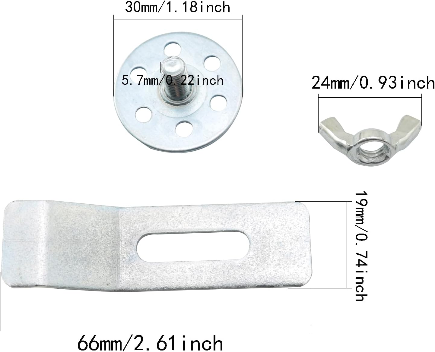 6PCS Galvanised Steel Sink Clamps for Kitchen and Bathroom 1