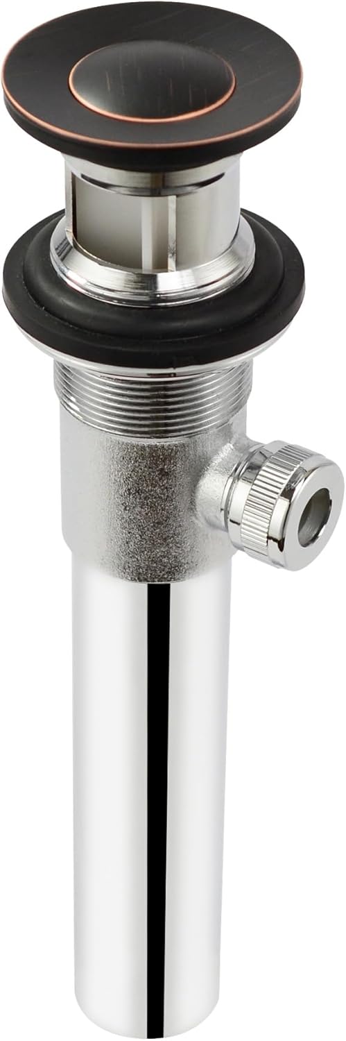 Purelux Bathroom Sink Drain Stopper with Overflow and Lift Rod