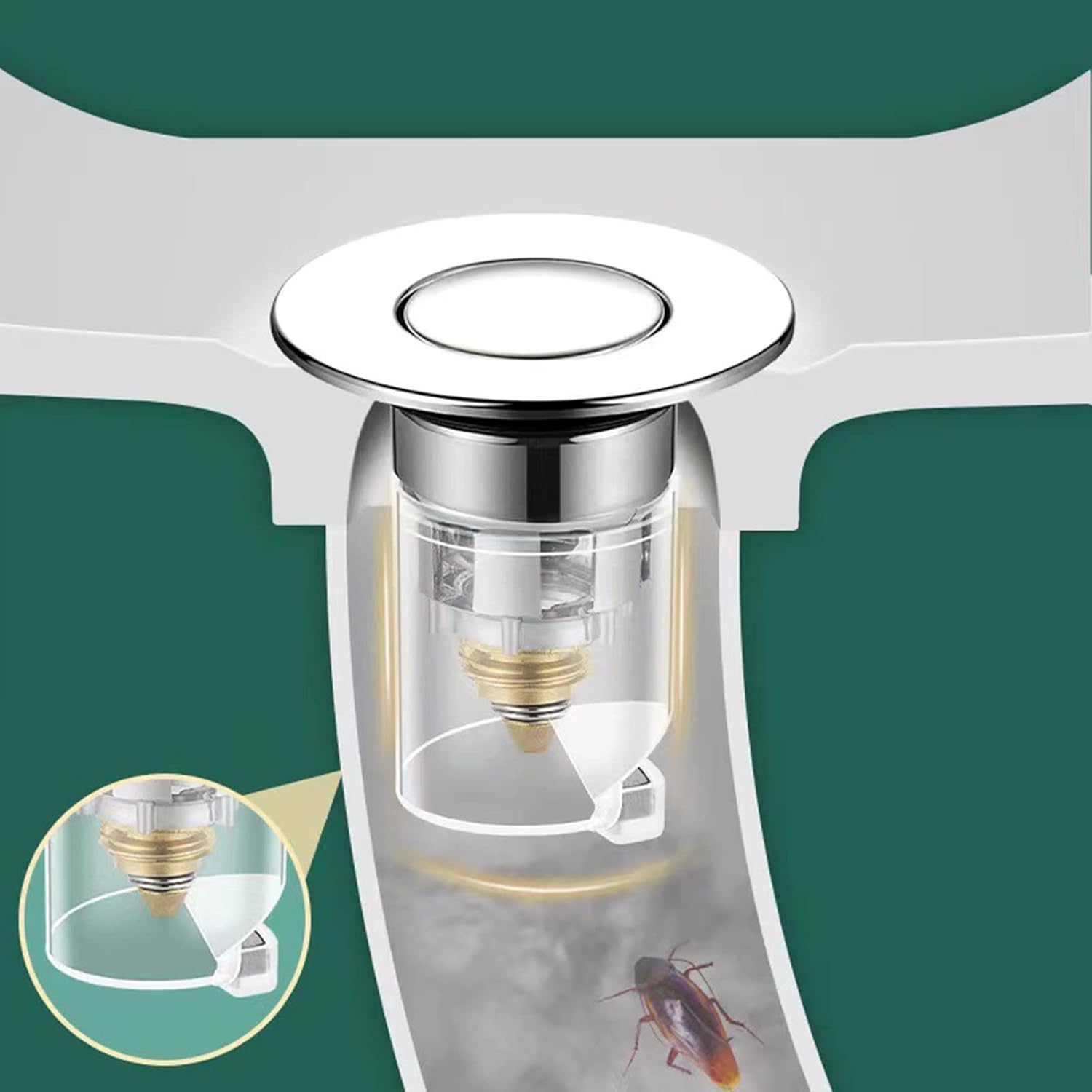 KAKASEA Press Bounce Basin Drain Filter