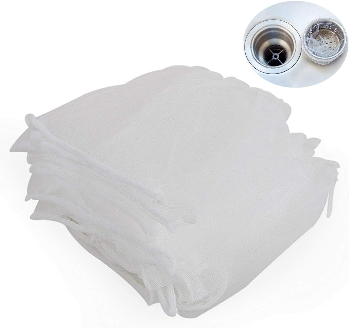 200Pcs Disposable Sink Strainer Bags for Kitchen and Bathroom