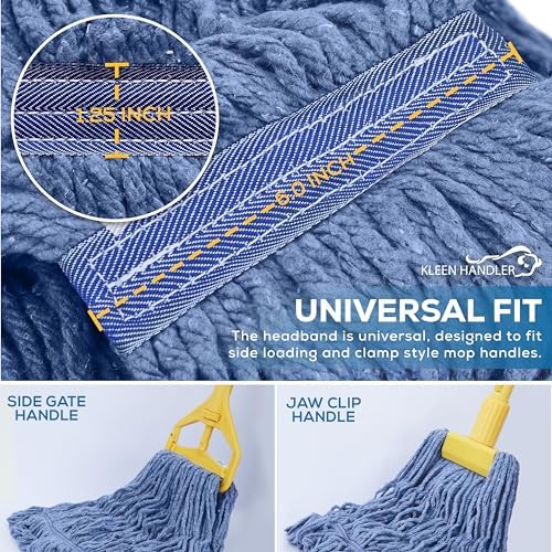 KLEEN HANDLER Blended Loop Mop Head 3-Pack