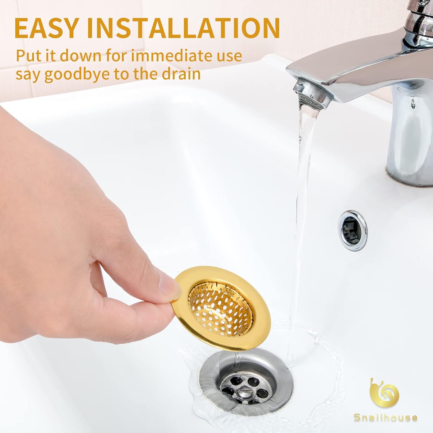 Snailhouse 2 Pack Stainless Steel Drain Strainers