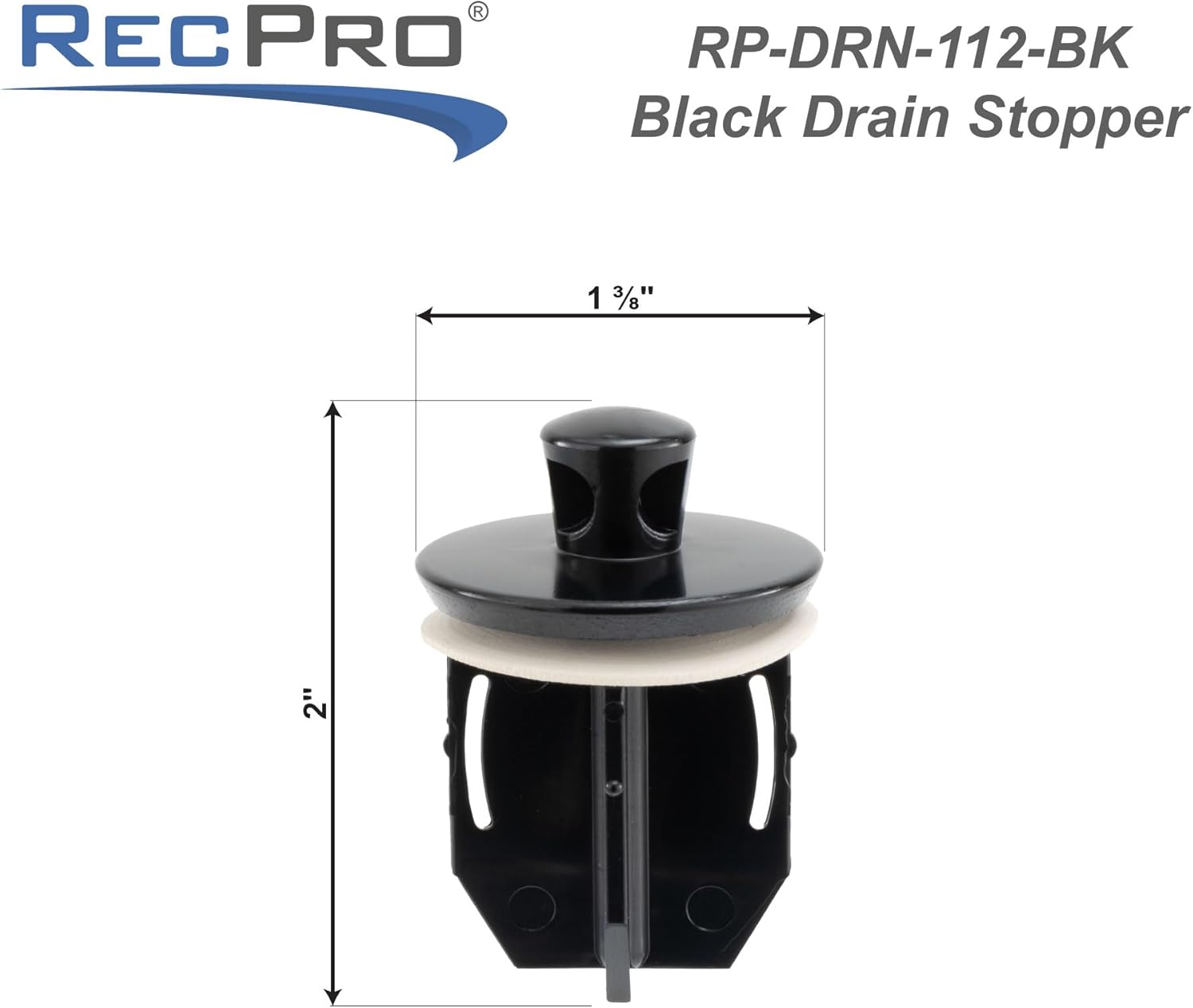 RecPro RV Drain Stopper - 1 14 Fit Black