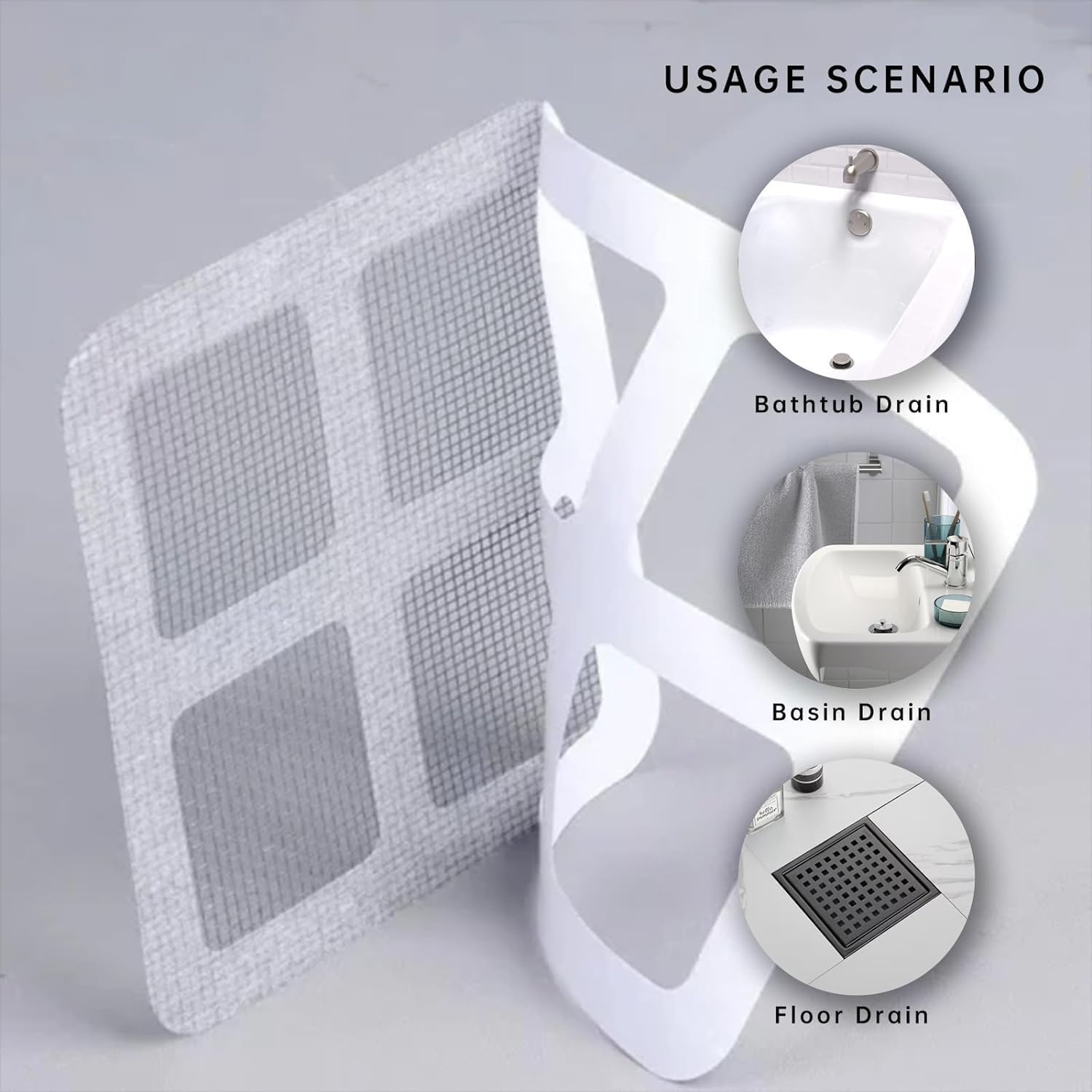 CVSN 30pcs 4 X 4 Disposable Shower Drain Cover Strainer Hair Catcher