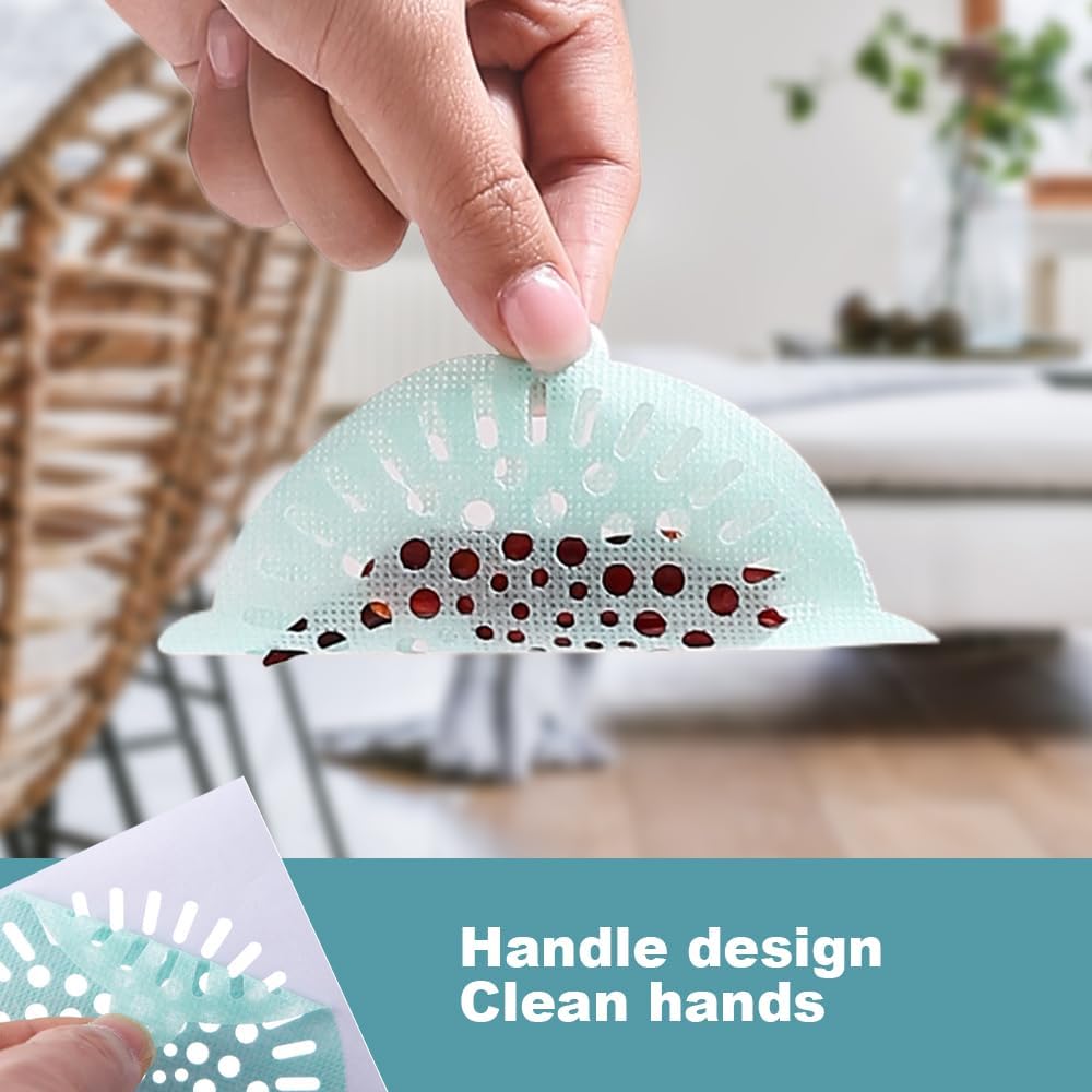 Drkicsy Drain Hair Collector with Strong Adhesive 50 Pcs
